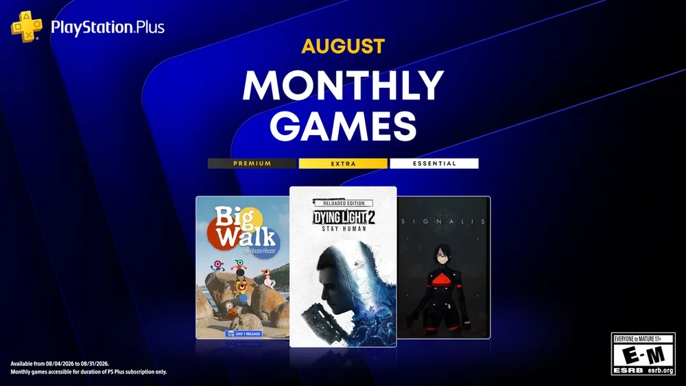 PS Plus - безкоштовні ігри у серпні: зомбі-паркур, прогулянка з друзями й меланхолійний жах — три гри для всіх рівнів підписки