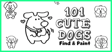 101 Cute Dogs: Find & Paint